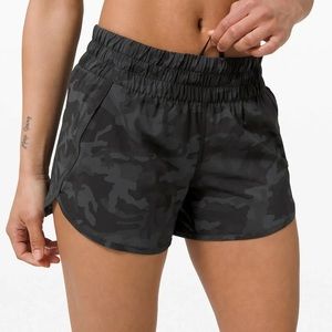 Gray camo Lululemon running shorts